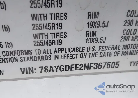 2022 Tesla Model Y Long Range Dual Motor All-Wheel Drive z USA, uszkodzony, nr VIN 7SAYGDEE2NF367505